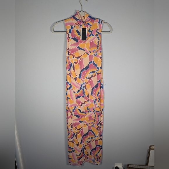 NWT AFRM sleeveless mock neck bodycon maxi dress size womans medium - Picture 5 of 5